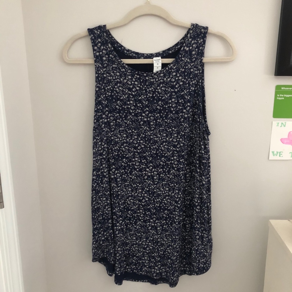 flowered old navy tank top